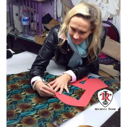 Kristi Rockwell At One Of Our Factories In Europe, Aligning And Cutting Patterns For Our World Renowned, Passion Ranch Boot Collection (1)