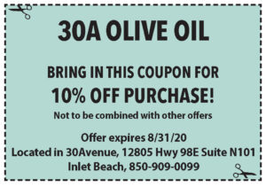 Sowal August 2020 Coupons 30a Olive Oil
