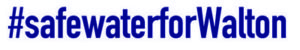 Safe Water For Walton Blue Font Logo