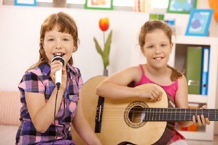 Girls Performing Music