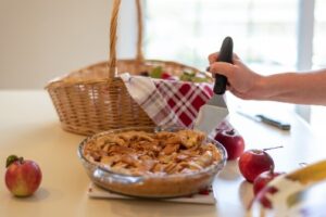 Serving Homemade Apple Pie