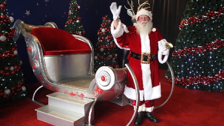 Santa’s Arrival By Helicopter At Norwalk Town Square