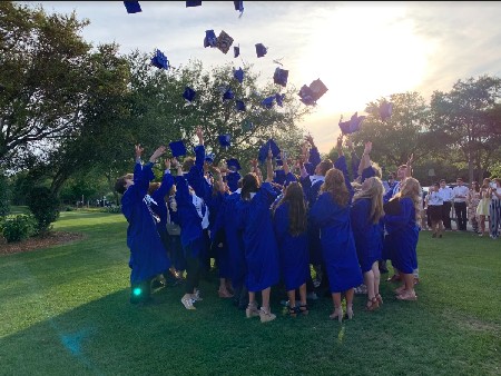 Graduation Cap Throwing